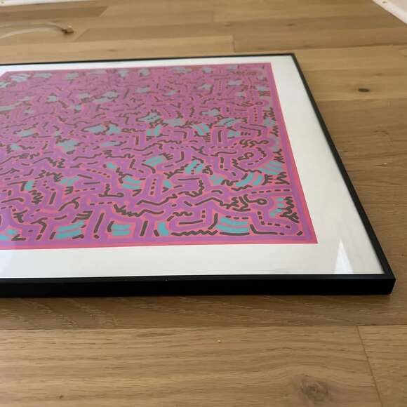 Keith Haring “Untitled (Pink)” 1984 – Framed Original Offset-Lithograph - Picture 2 of 4